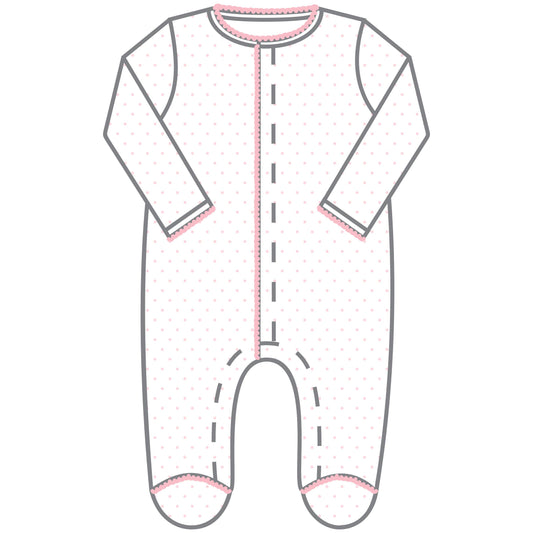 Pink Mini Dots Footie