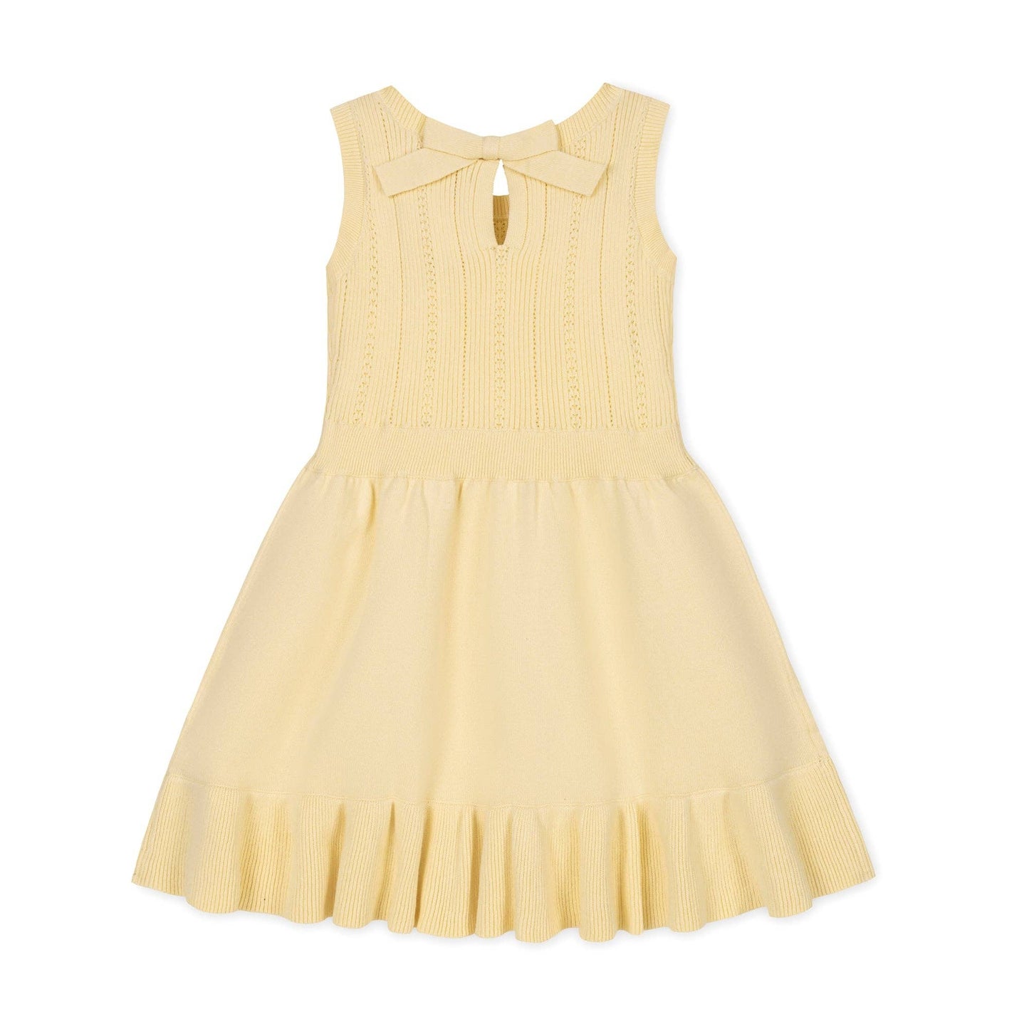 Organic Flounce Yellow Sweater Dress