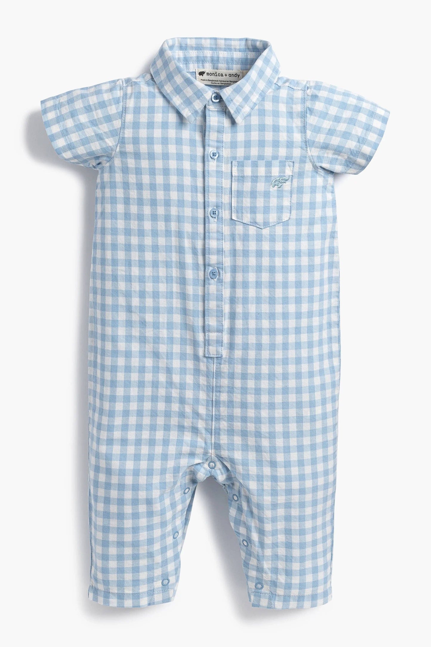 Oxford Romper Blue Gingham