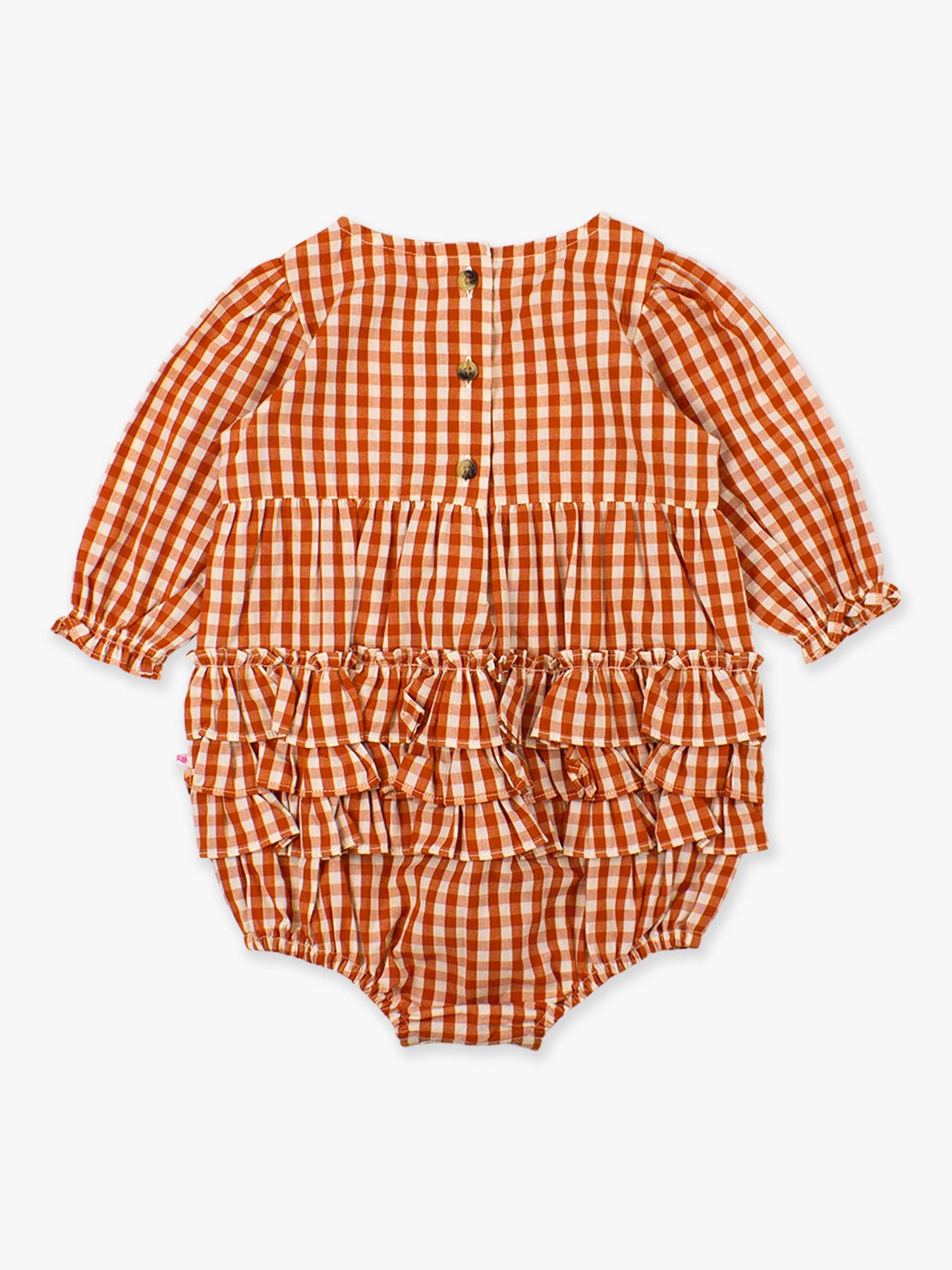 Baby Gingham Woven l/s Romper