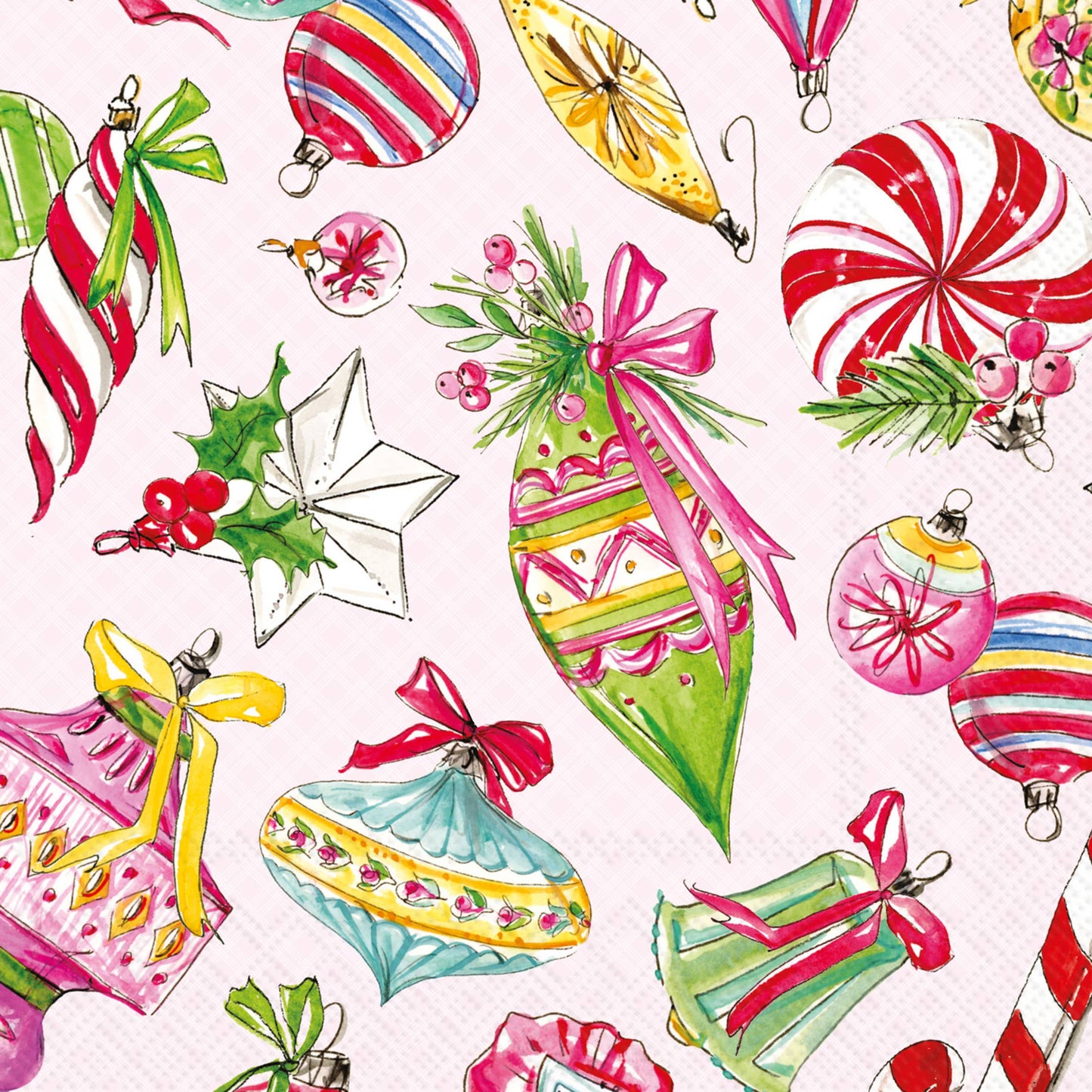 Paper Cocktail Napkins Vintage Ornaments