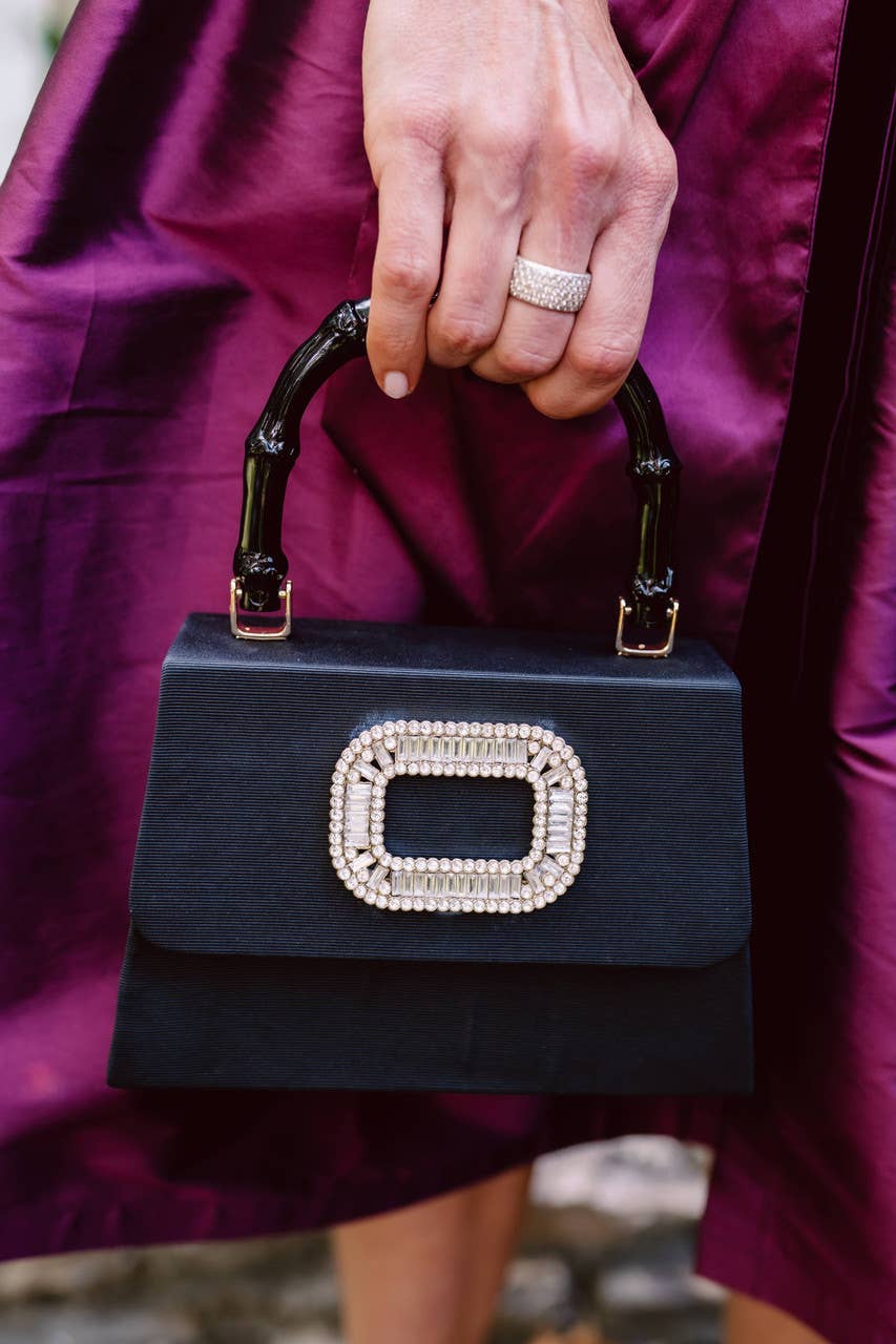Black Faille Lulu with Charms