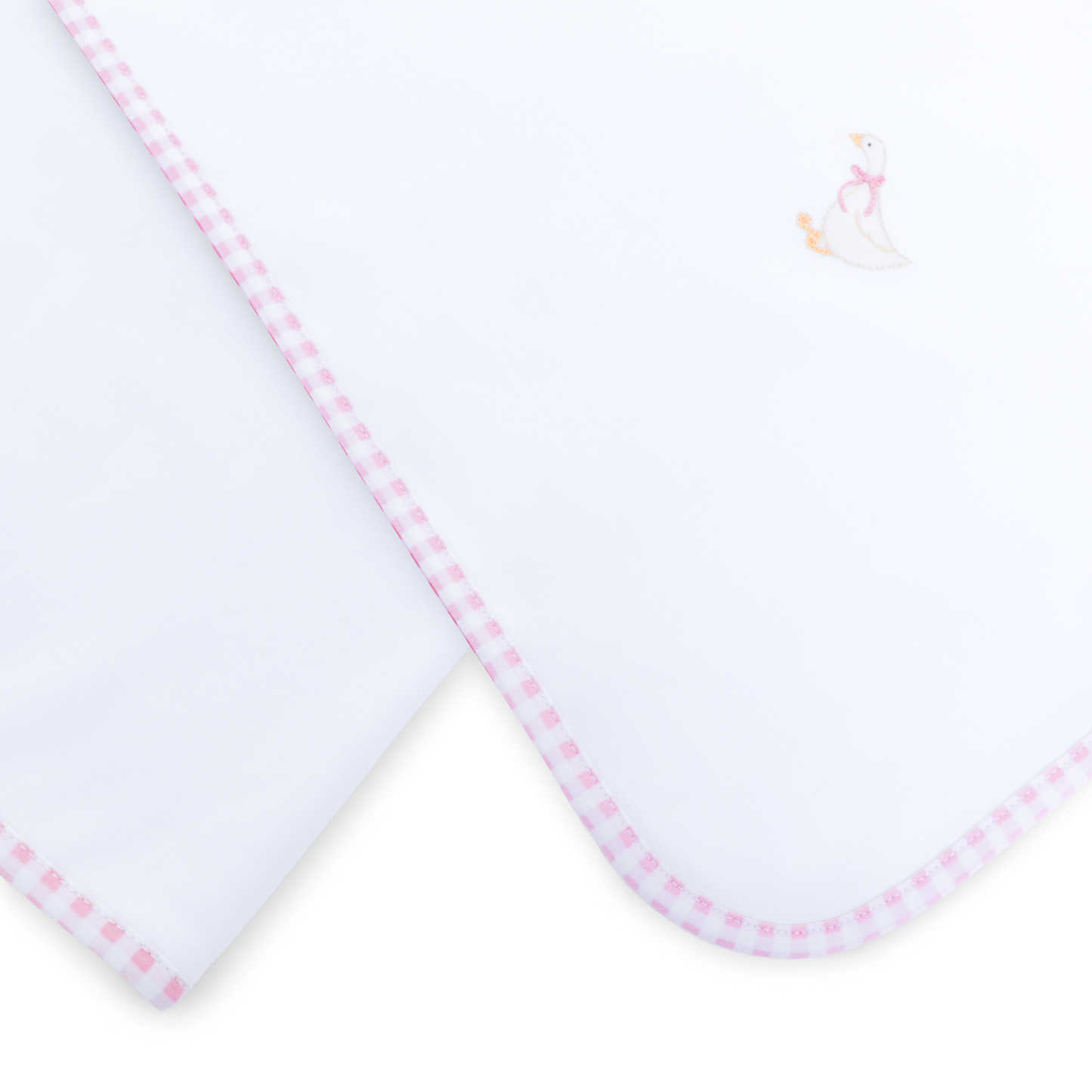 Silly Goose Pink Receiving Blanket