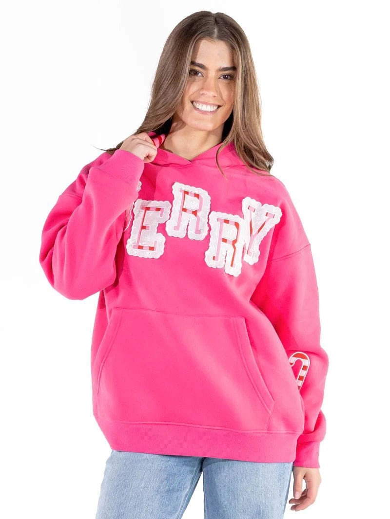 Youth Merry Applique Hoodie