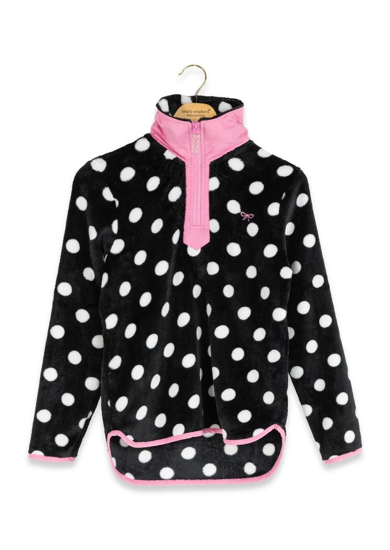 Youth Polka Dot Half Zip