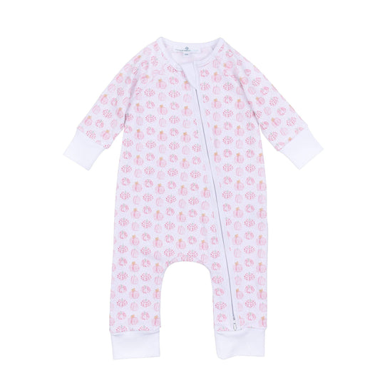 Precious Pumpkins Zip Playsuit Pink