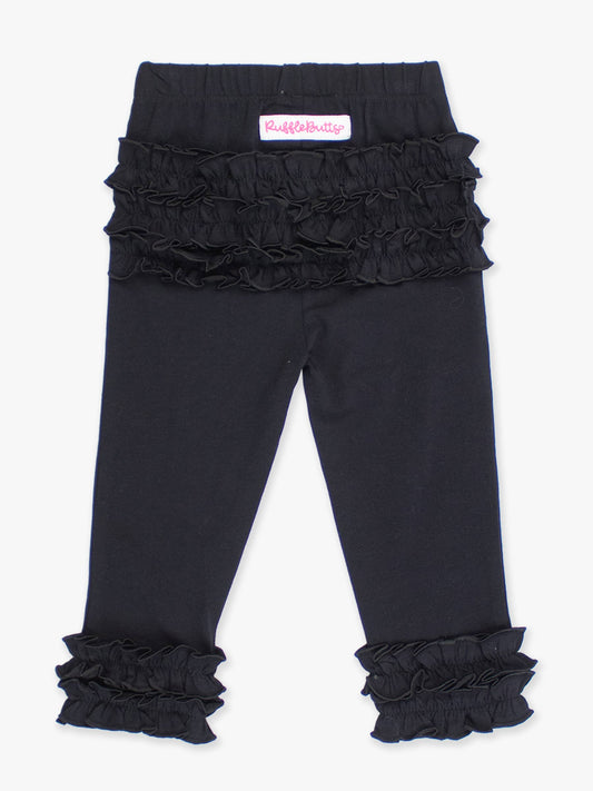 Black Classic Ruffle Leggings