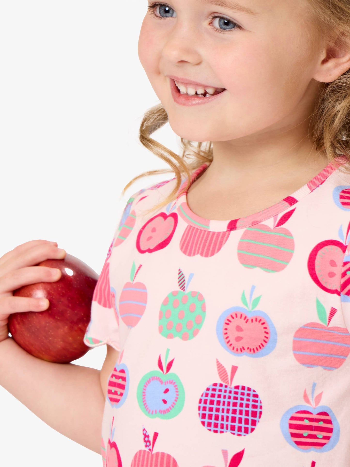 Apple Patch Knit Scallop Tee