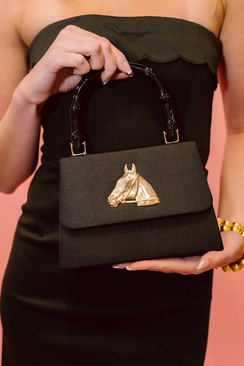 Black Faille Lulu with Charms