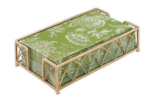 Paper Guest Towel Gold Metal Caddy