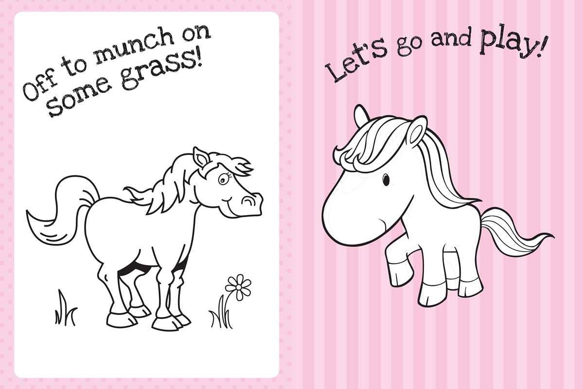 Too Cute Coloring Book: Ponies