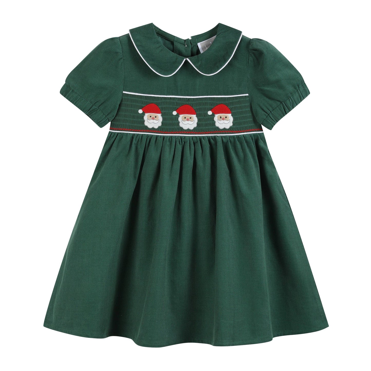 Corduroy Santa Smocked Dress