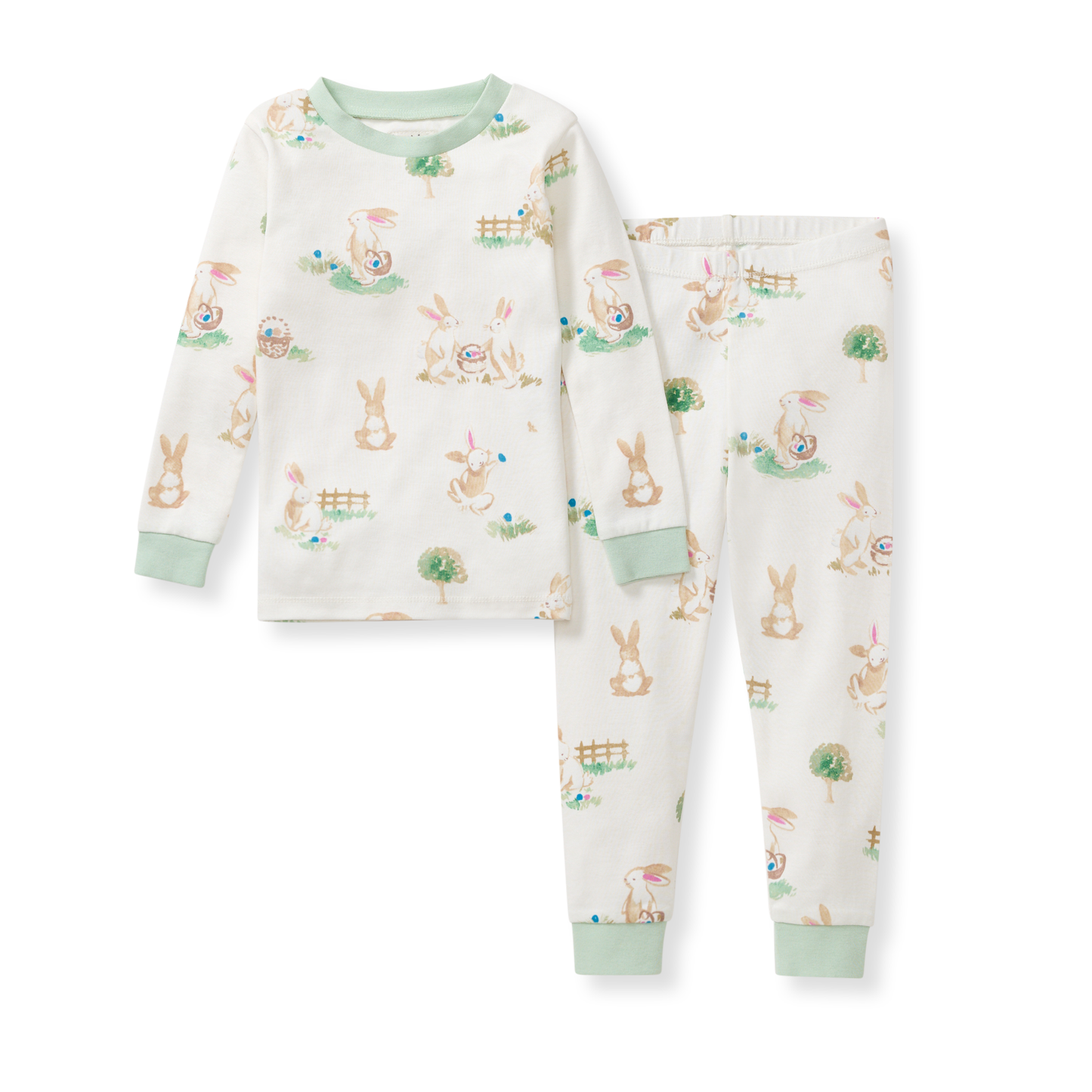 Bunny Egg Hunt Organic 2pc PJ