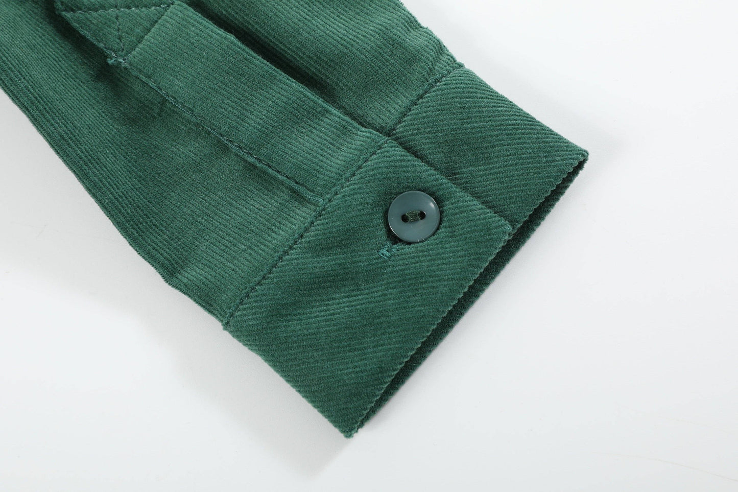 Green Corduroy Santa Buttondown