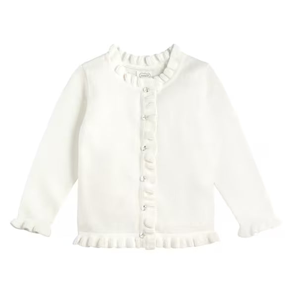 Ivory Ruffle Cardigan
