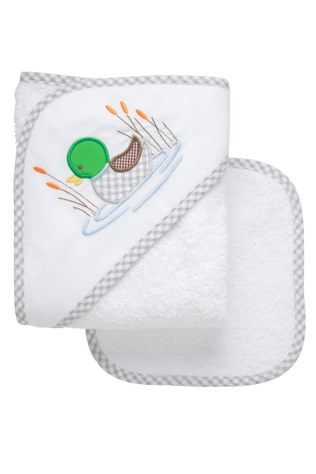 Duck Applique Hooded Towel Set