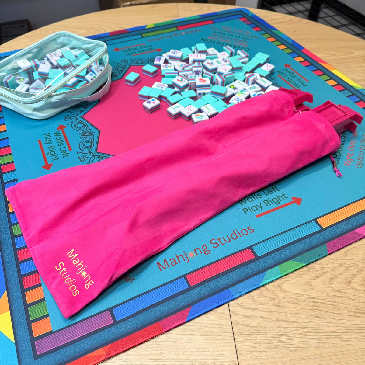 Teal Lunaflor Mahjong Tiles Set