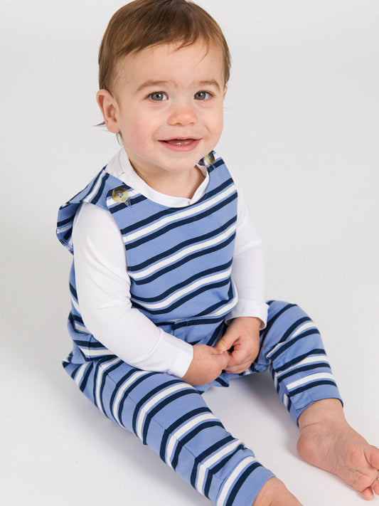 Baby Blue Stripe Knit Longall