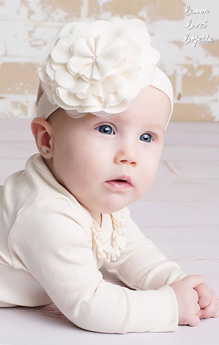 LAYETTE BASIC-Eggnog Lily Pad Headband