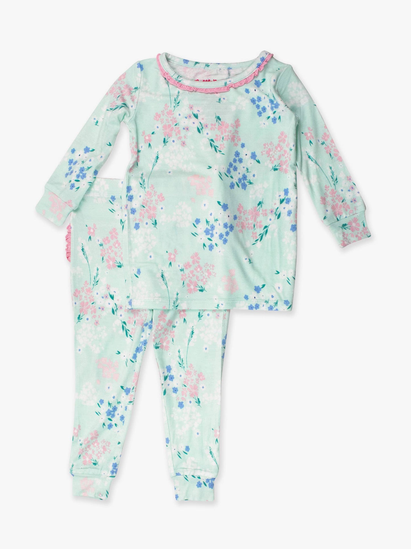 Mint Meadow Ruffle LS Bamboo PJ