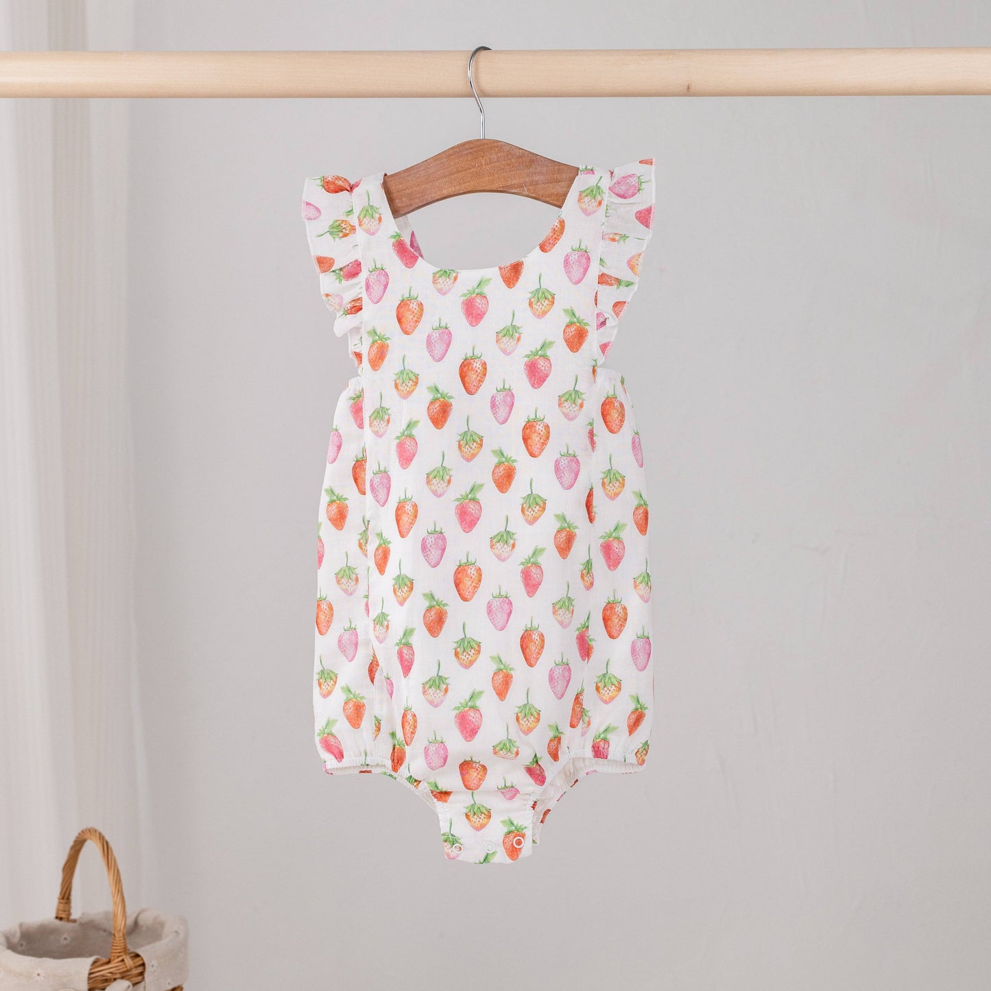 Berry Cute Organic Muslin Romper