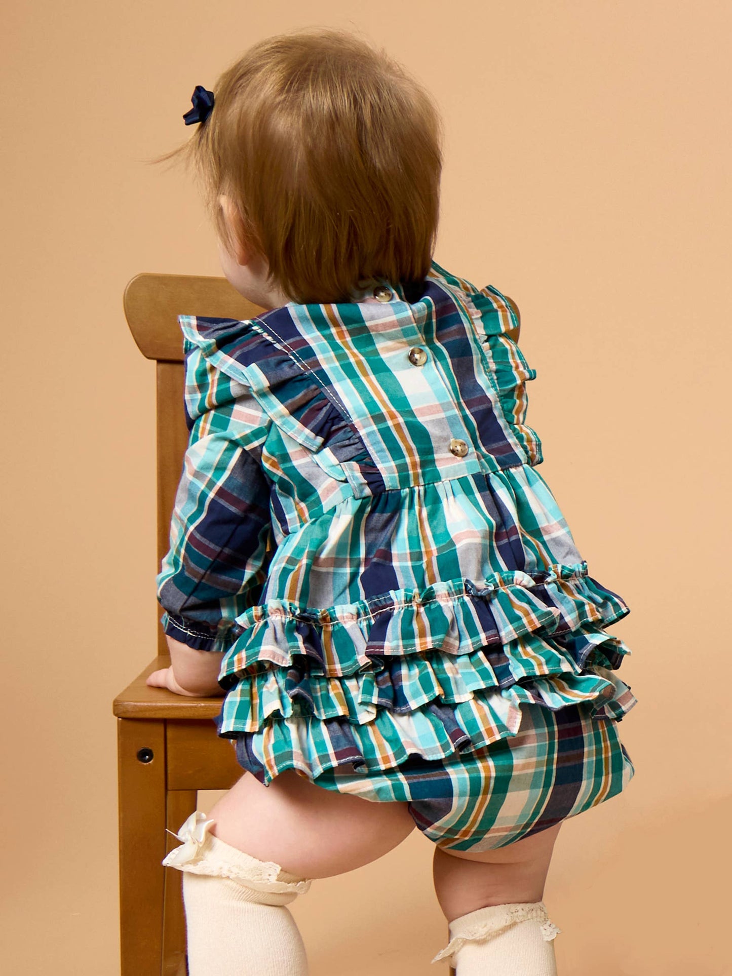 Forrest Plaid Woven Romper