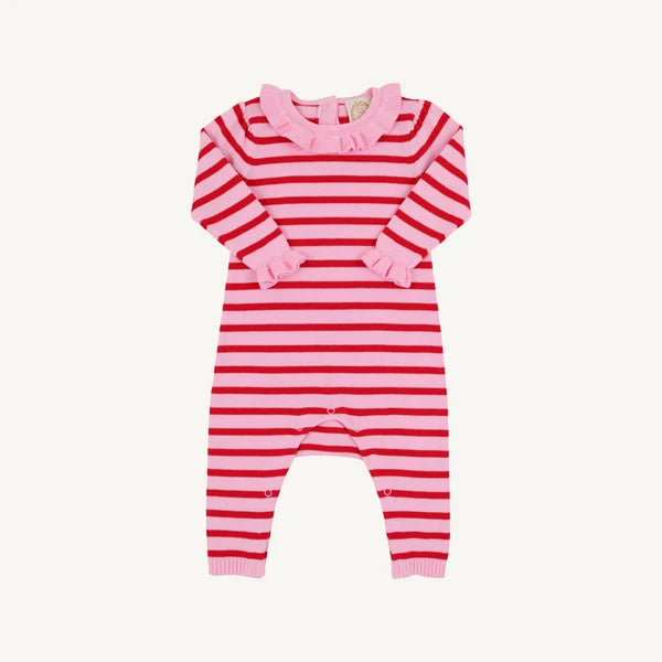 Reece Ruffle Romper Pier Stripe