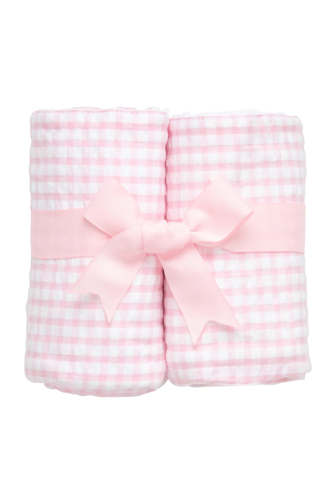 Big Check Two Burp Set Pink