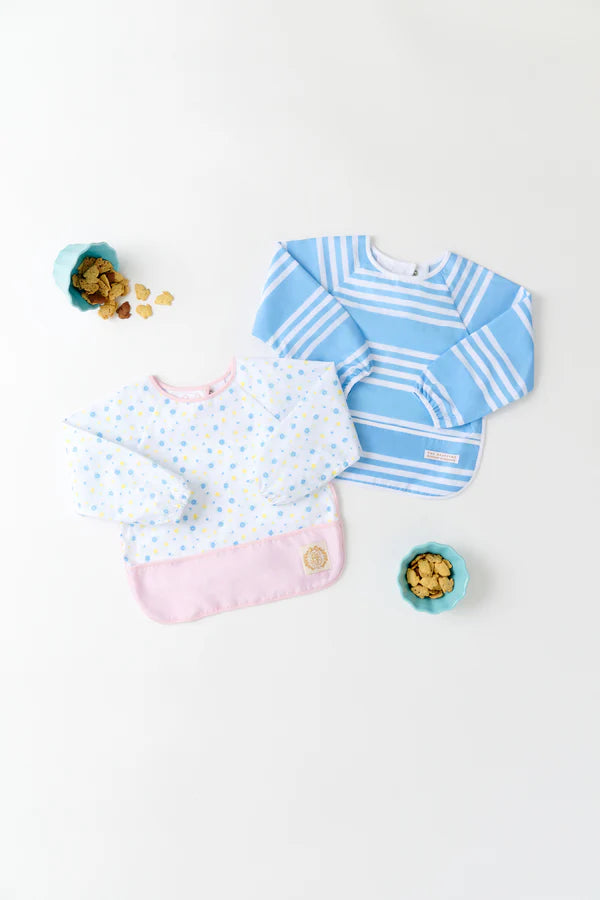 Biscuit Bib in Saddle Sky