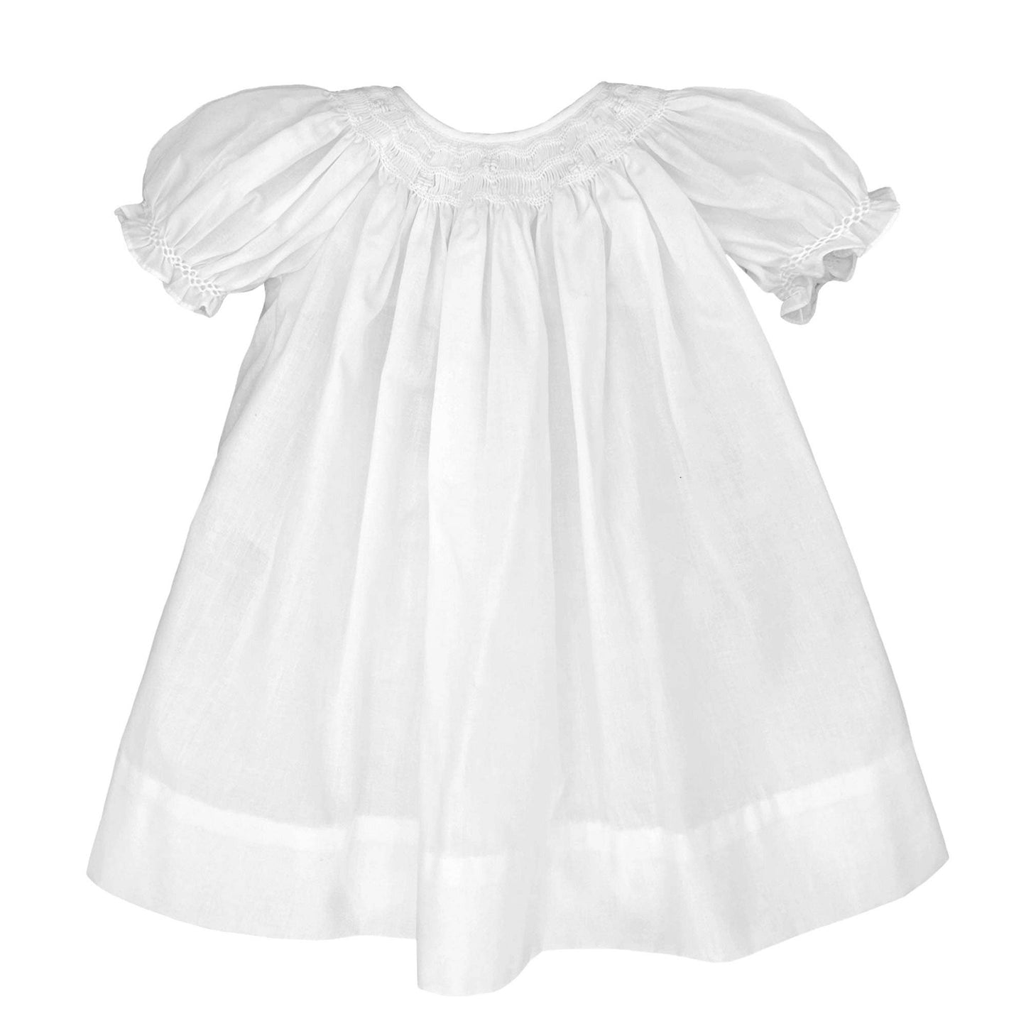 Smocked White Dress
