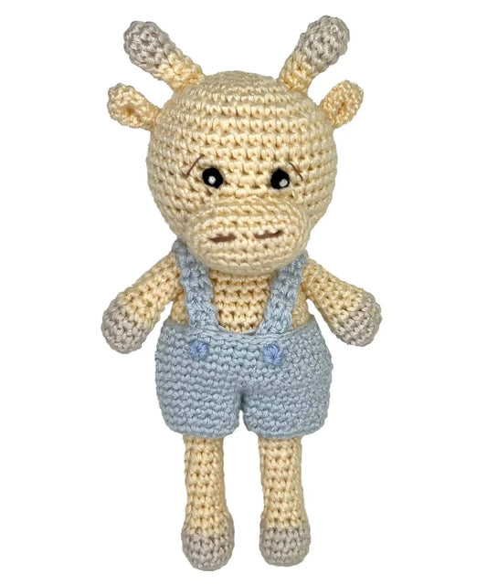 Giraffe Bamboo Crochet Rattle
