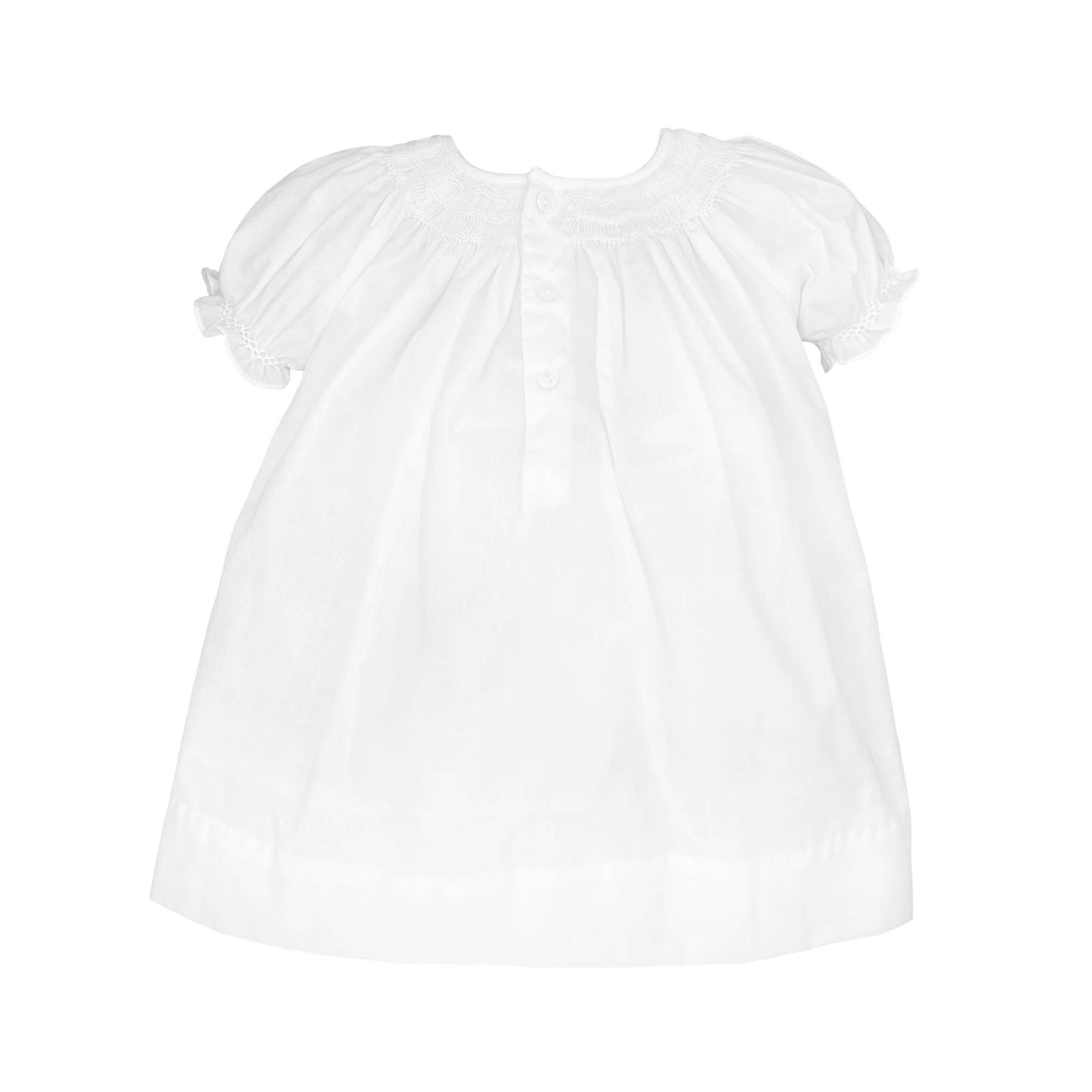 Smocked White Dress
