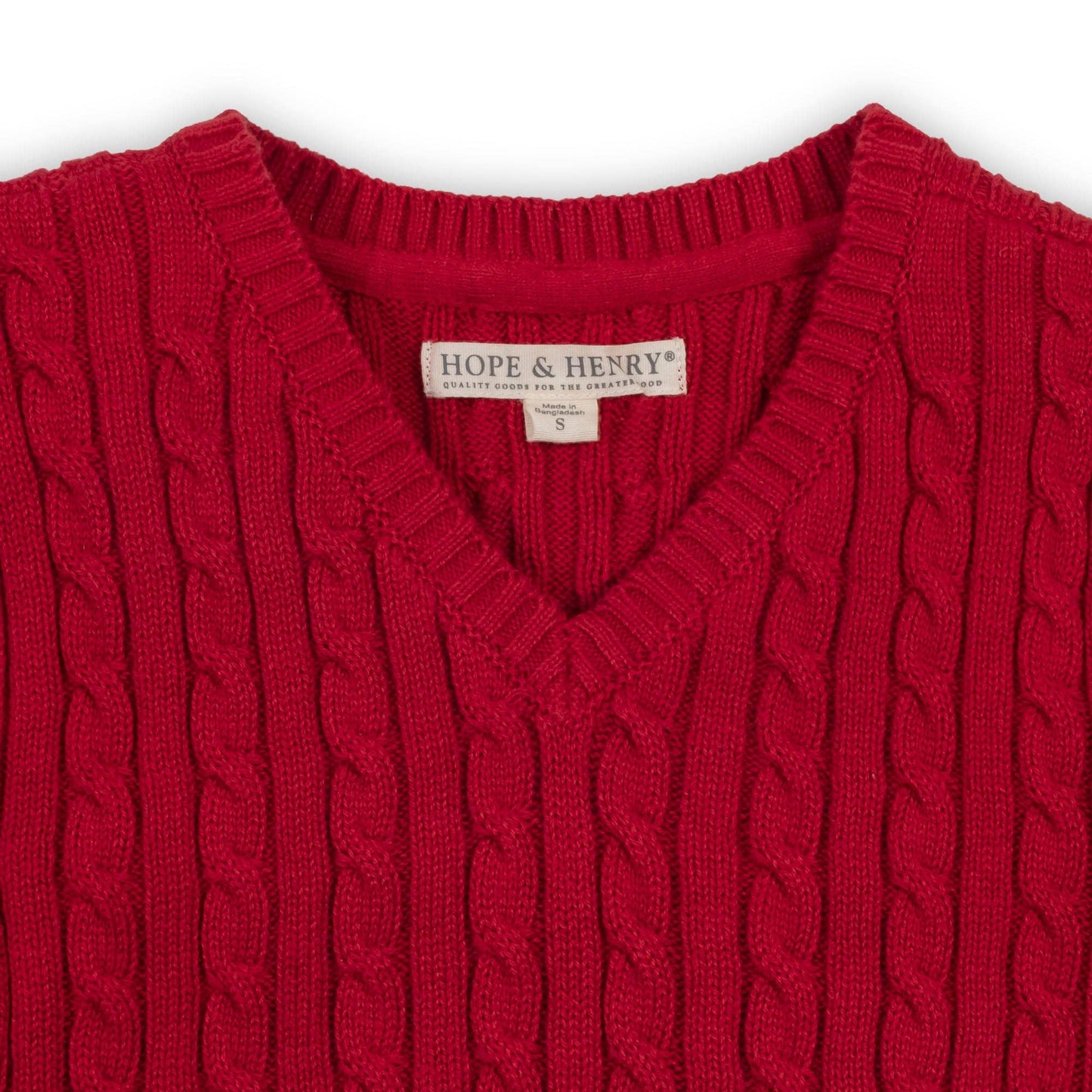 Organic Cable Sweater Vest