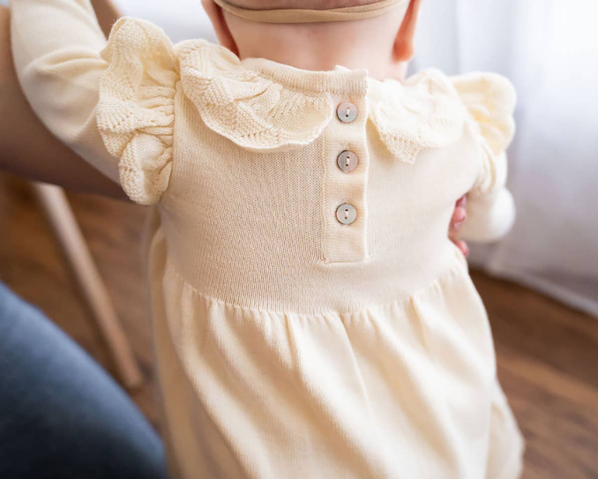 Milan Ruffle Collar Organic Dress