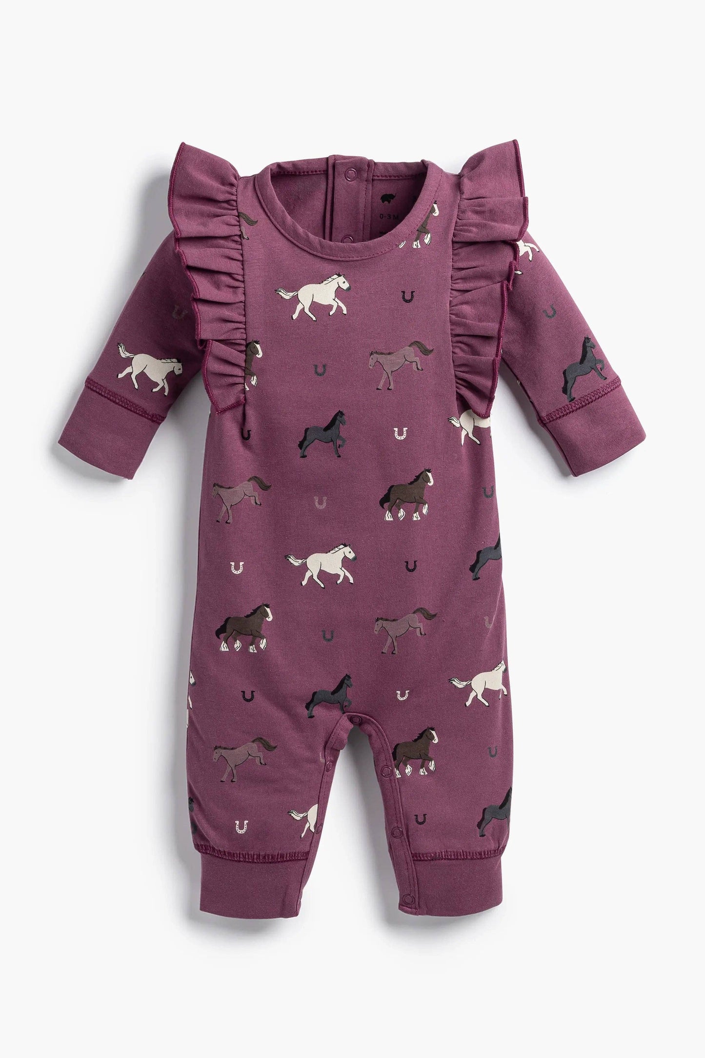 Baby Ruffle Horses Romper
