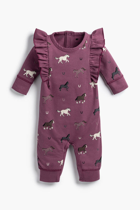 Baby Ruffle Horses Romper
