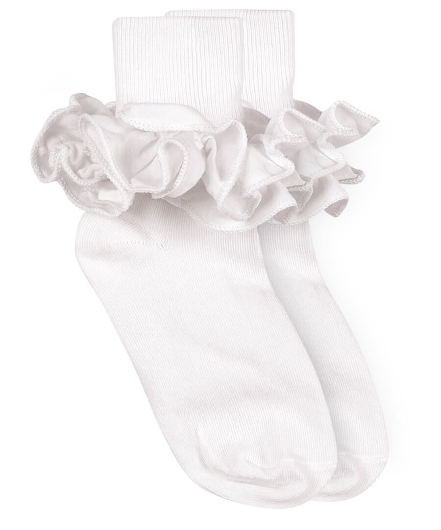 Misty Ruffle Lace Turn Socks