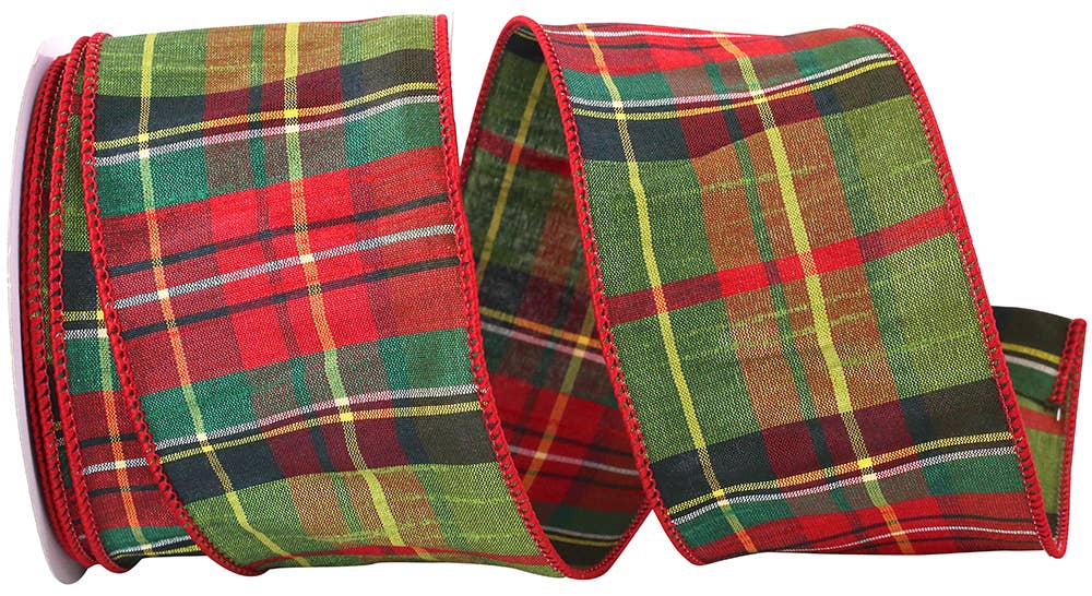 Greensboro Plaid Dupioni Wired 2.5"