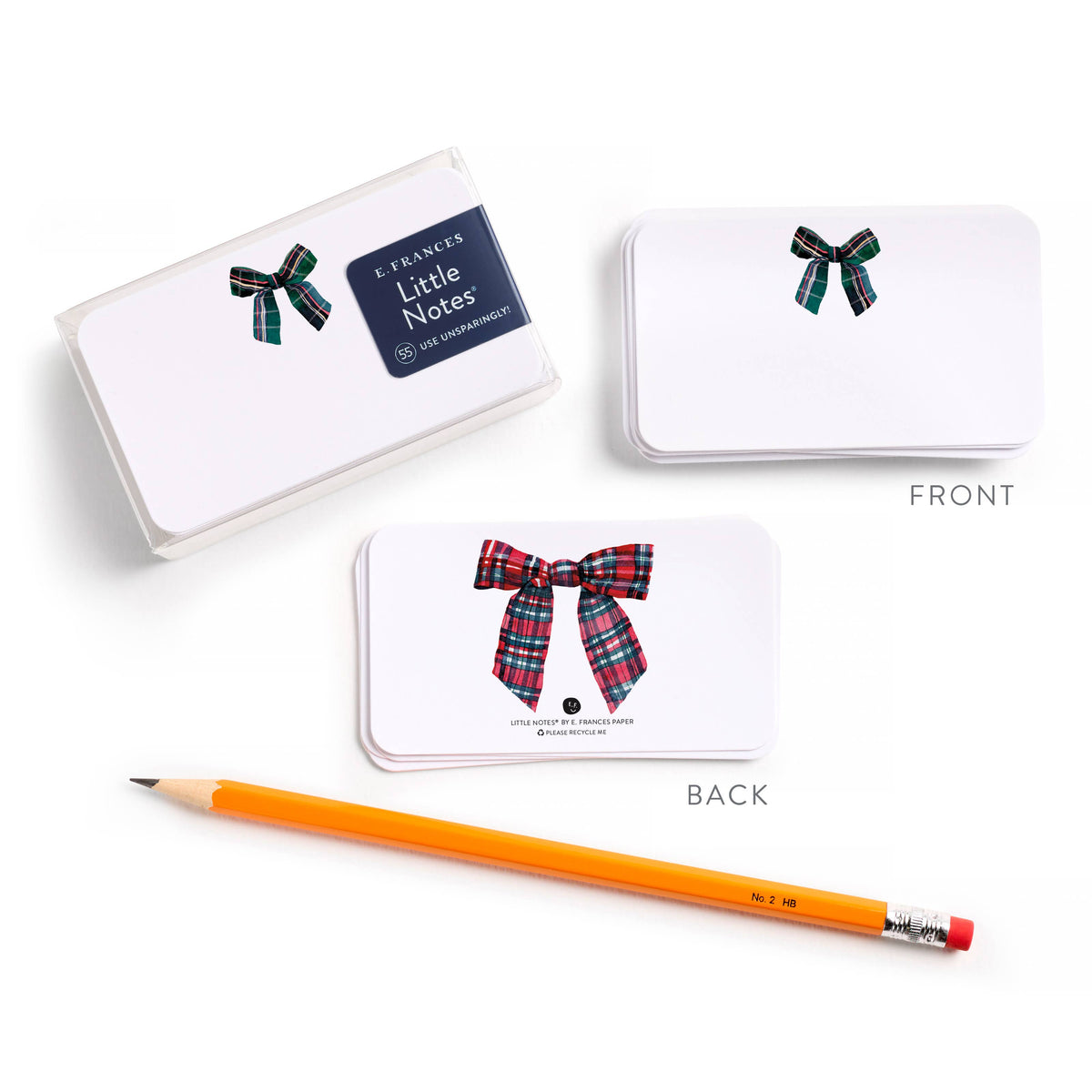 Plaid Bow Little Notes Set of 55