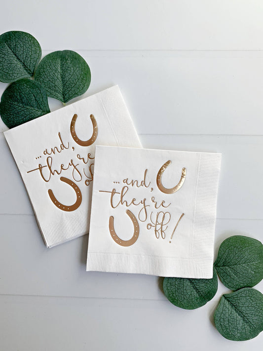 And They're Off Cocktail Napkins