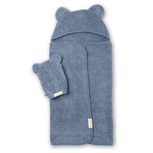 Hooded Towel/Wash Mitt Set Rain