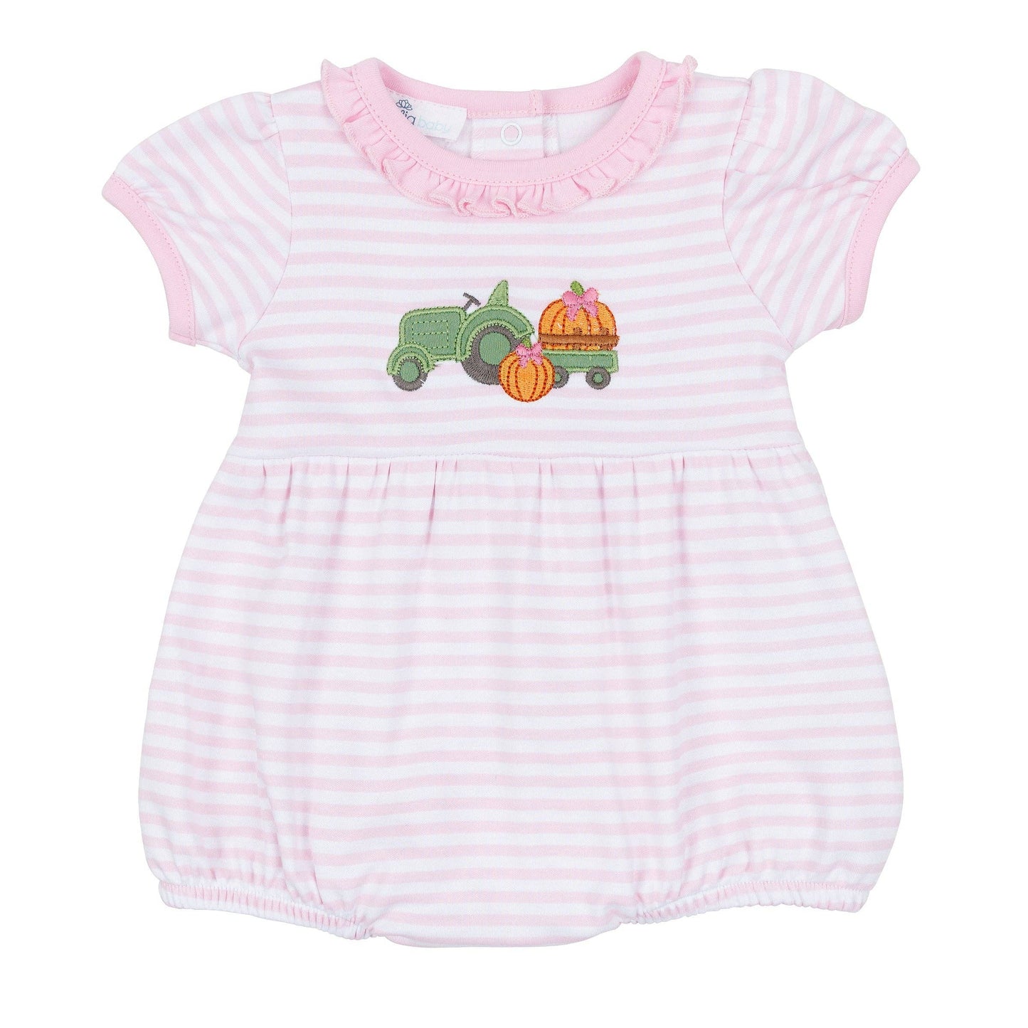 Pumpkin Tractor Bubble in Pink