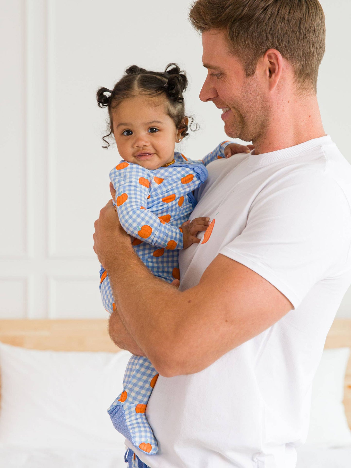 Baby Girls Pumpkin Ruffle Footie