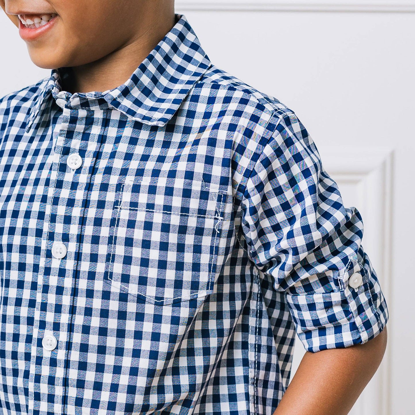 Organic Stretch Poplin Roll-Up Shirt