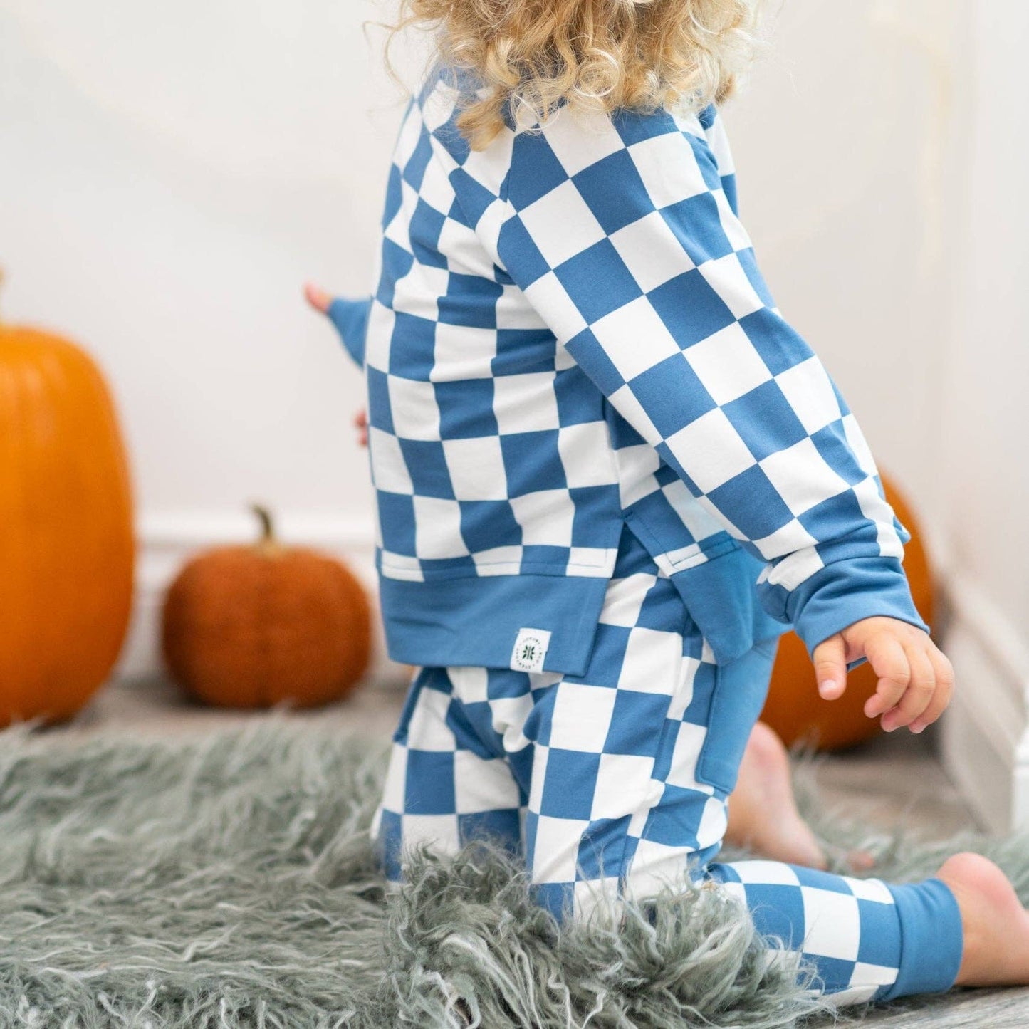Checker Blue Jogger Set
