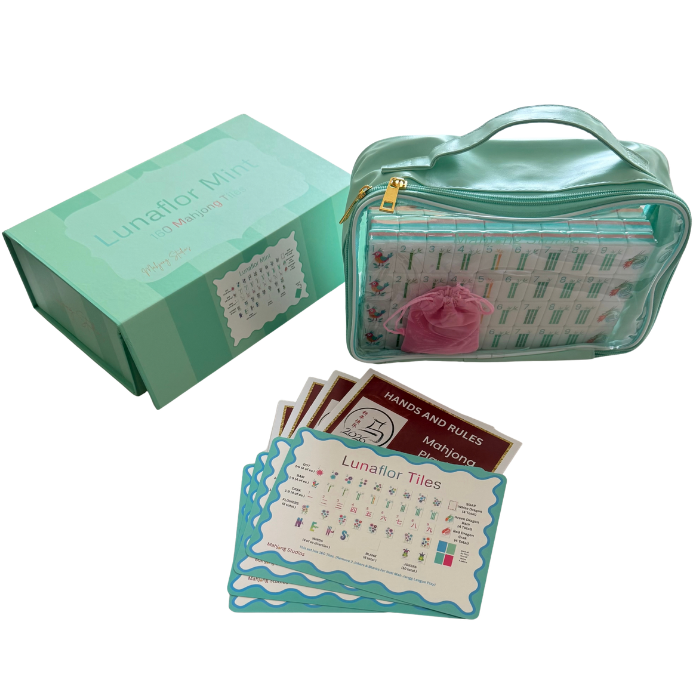 Teal Lunaflor Mahjong Tiles Set