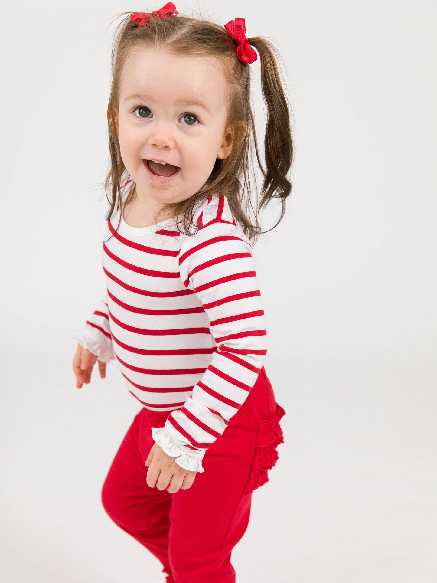 Classic Ruffle Leggings Red