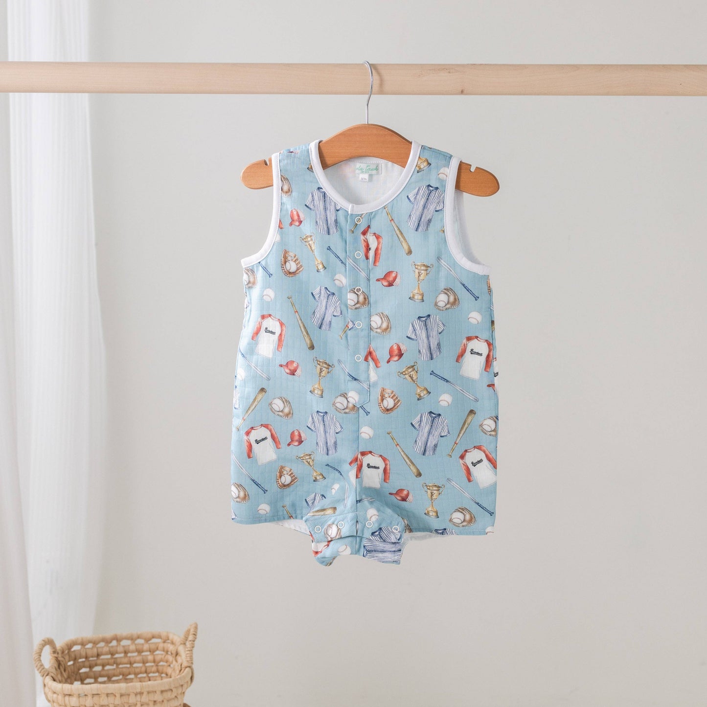 Baseball Organic Muslin Shortall