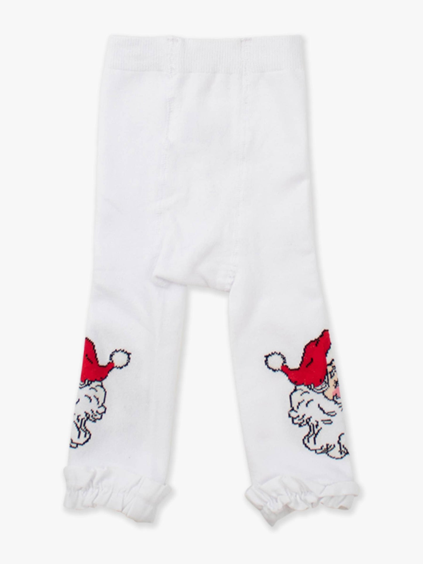 Santa Footless Ruffle Tights