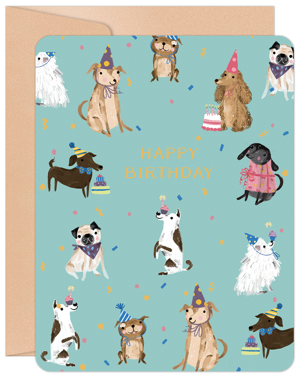 Party Dogs Birthday Card